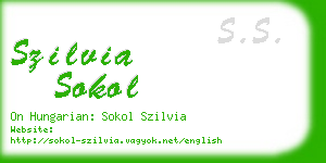 szilvia sokol business card